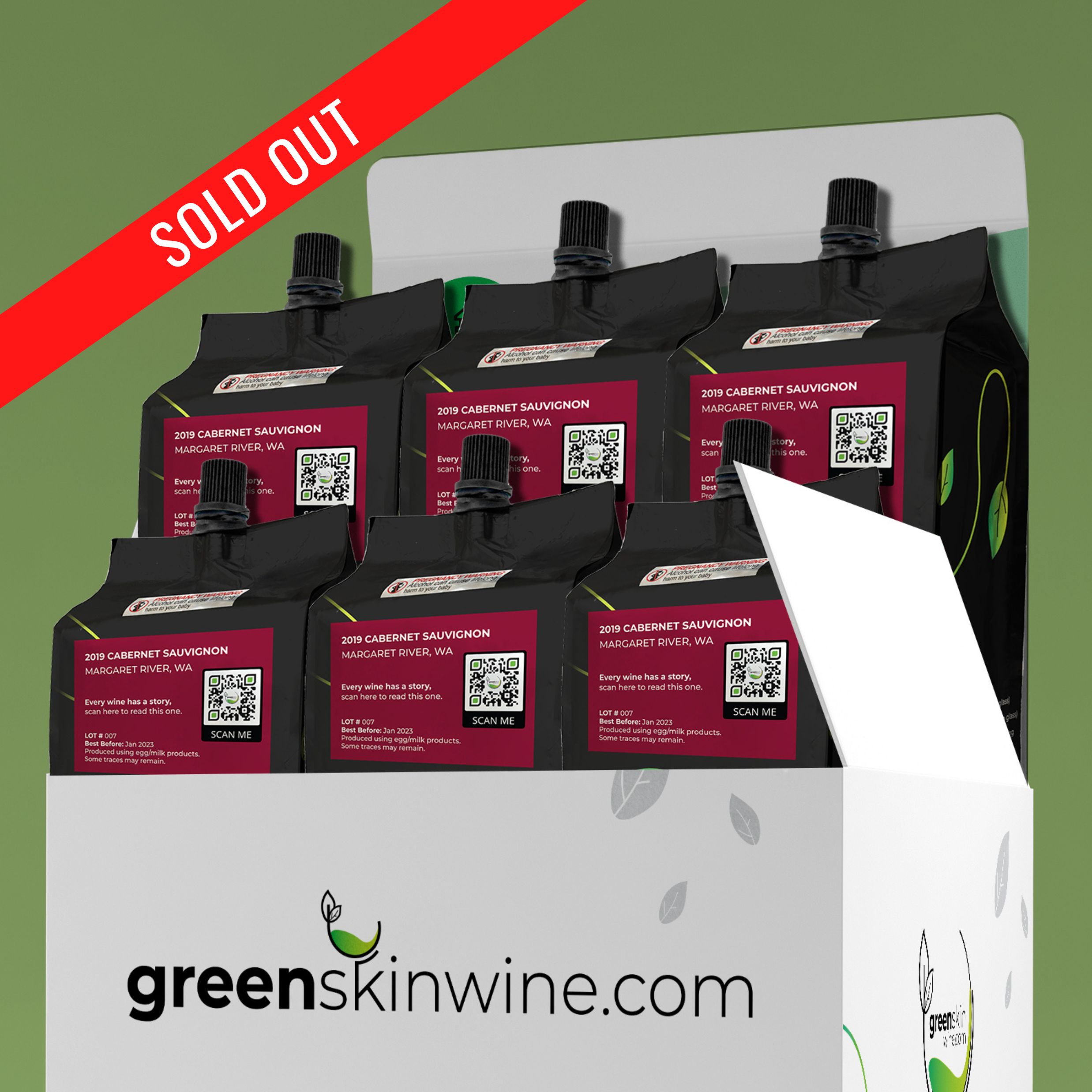2019 Cabernet Sauvignon - Greenskin Wine - 6-pack - SOLD OUT