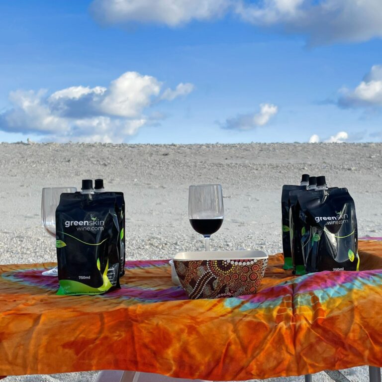 Greenskin Wine for beach picnics