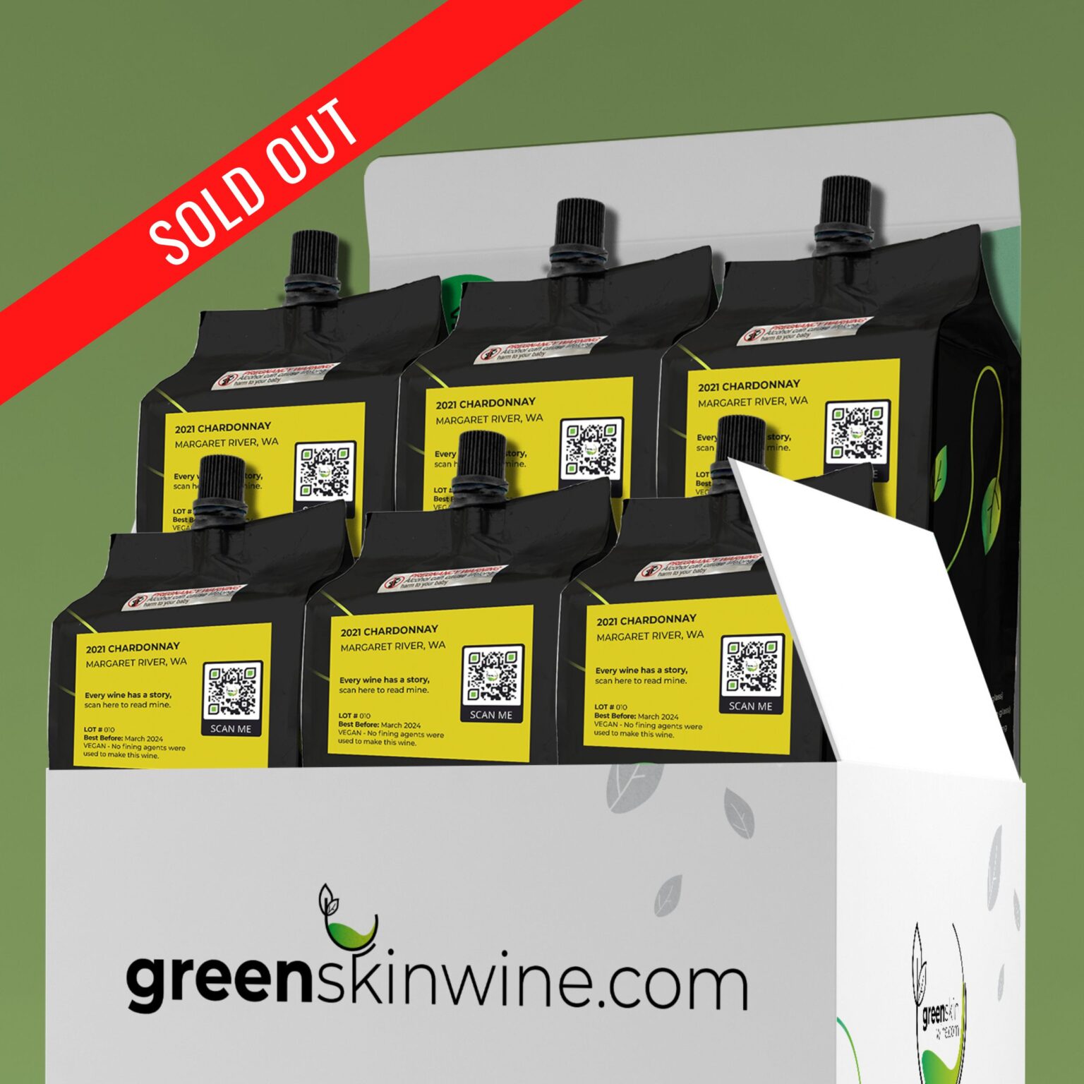 Greenskin Wine - 2021 Chardonnay - 6-pack-SOLD OUT