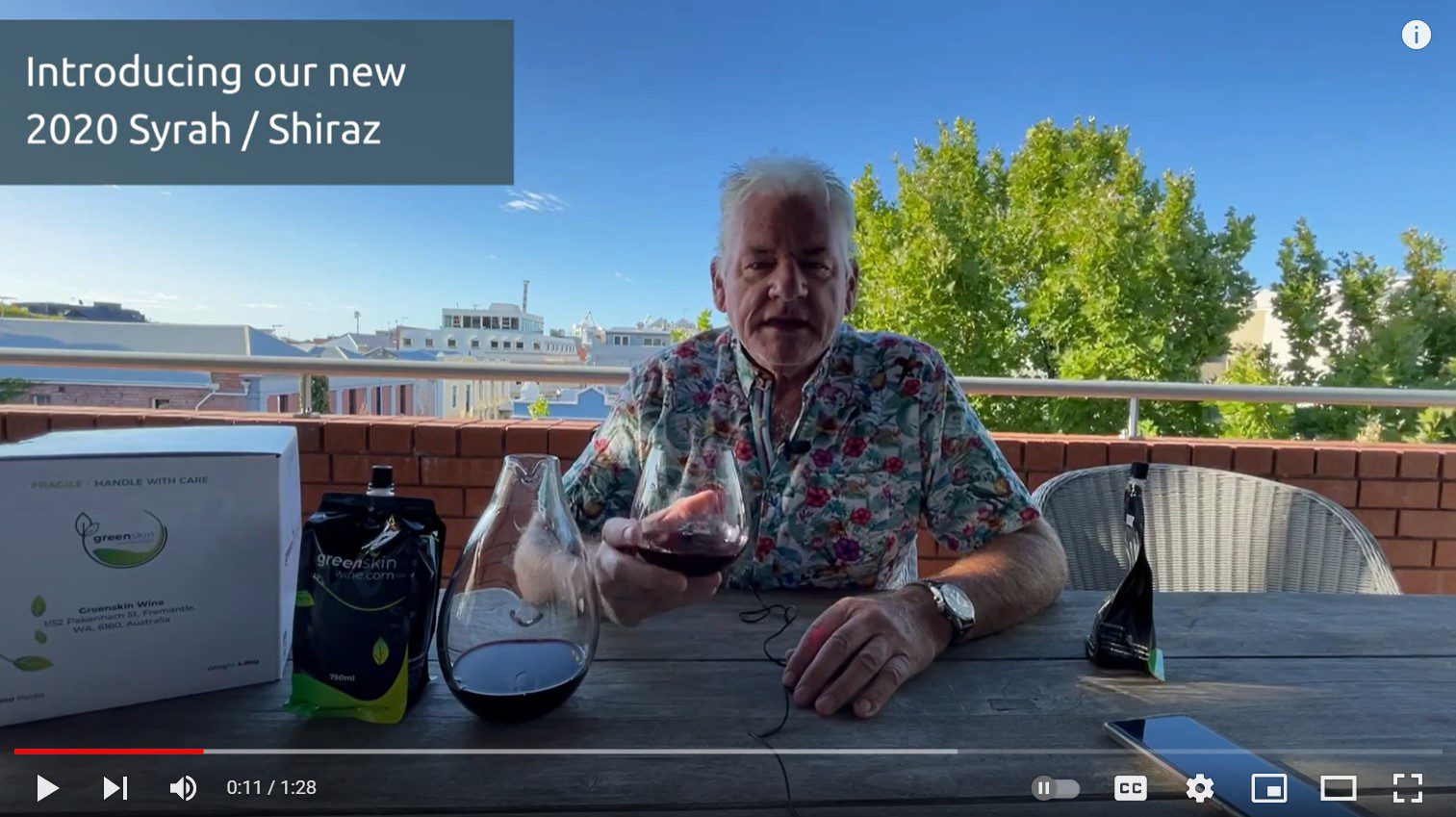 Mike Davies introduces Greenskin Wine 2020 Syrah