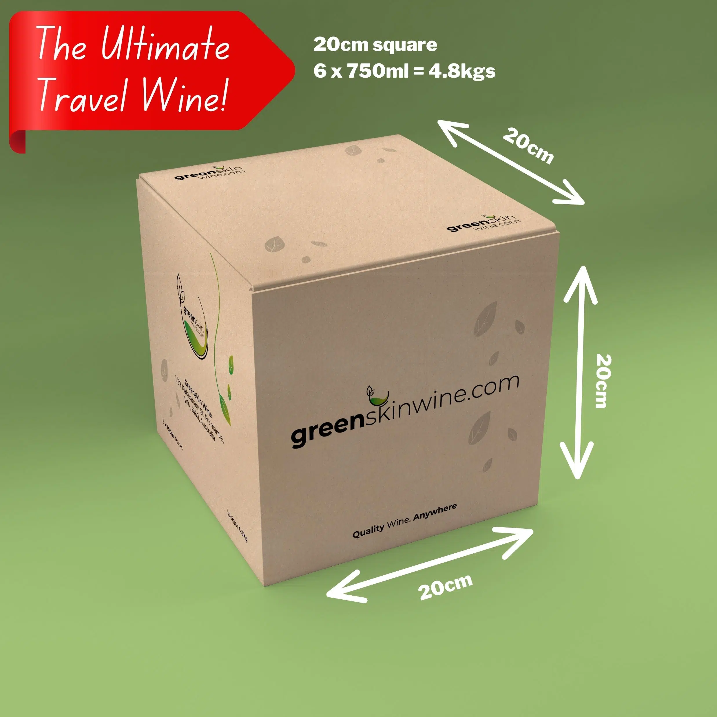 Greenskin Wine 6 Pack Carton Dimensions
