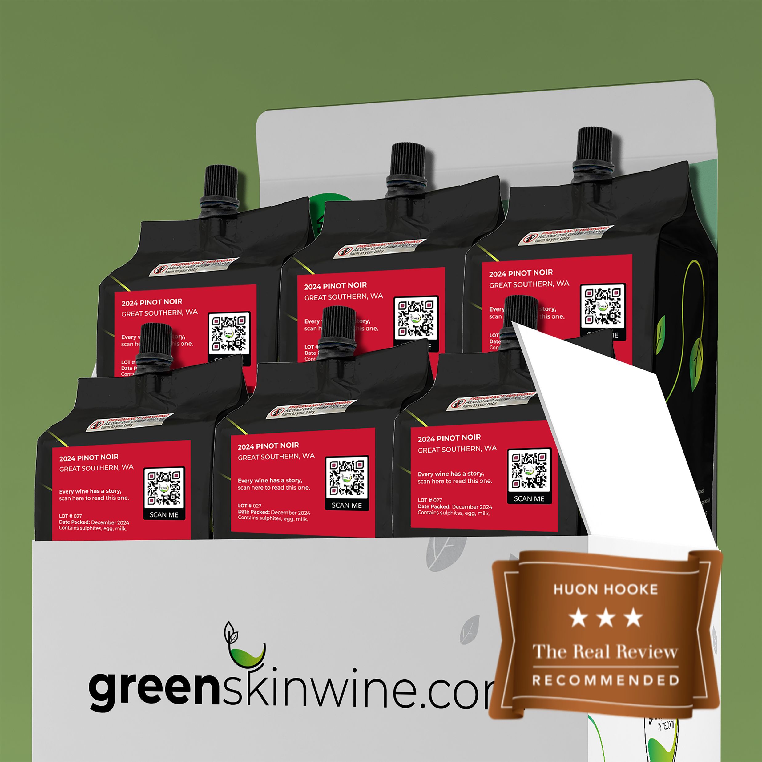 2024 Pinot Noir - 6-Pack - Greenskin Wine In A Pouch