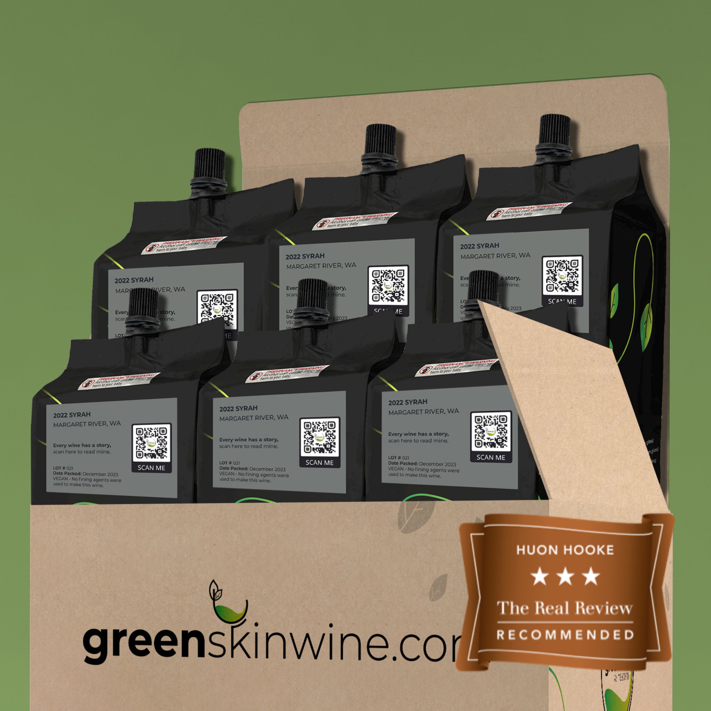 2022 Syrah - Greenskin Wine In A Pouch - 6-Pack - Bronze Medal Winner