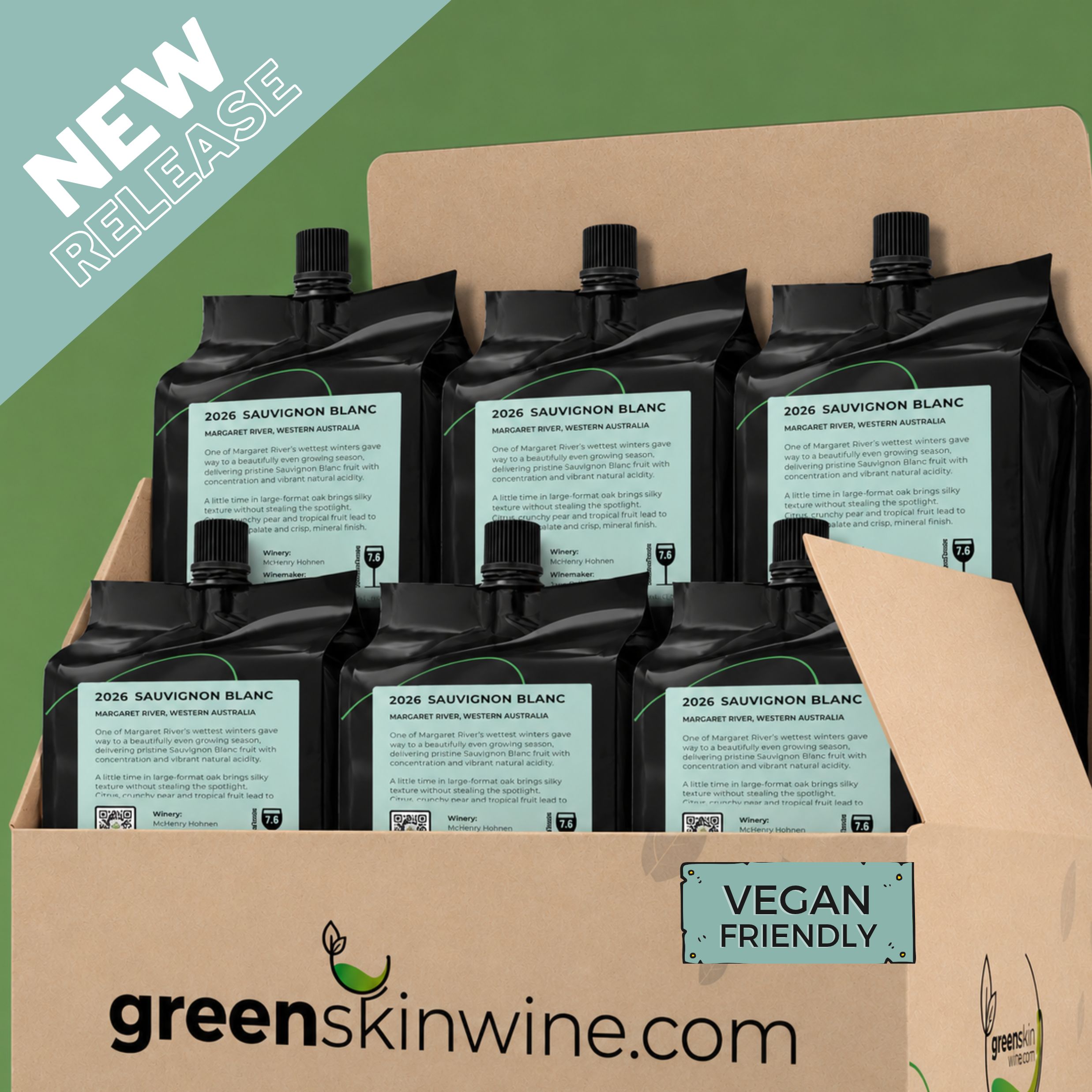 Greenskin Wine - 2026 Sauvignon Blanc - 6 Pack - New Release